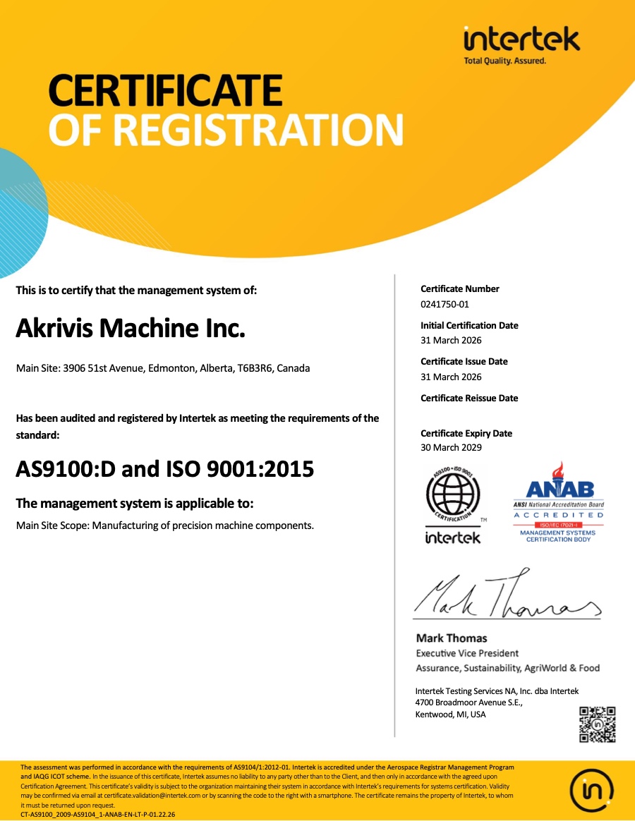 Preview of Akrivis Machine certification PDF