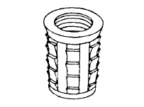 Plastic expandable insert